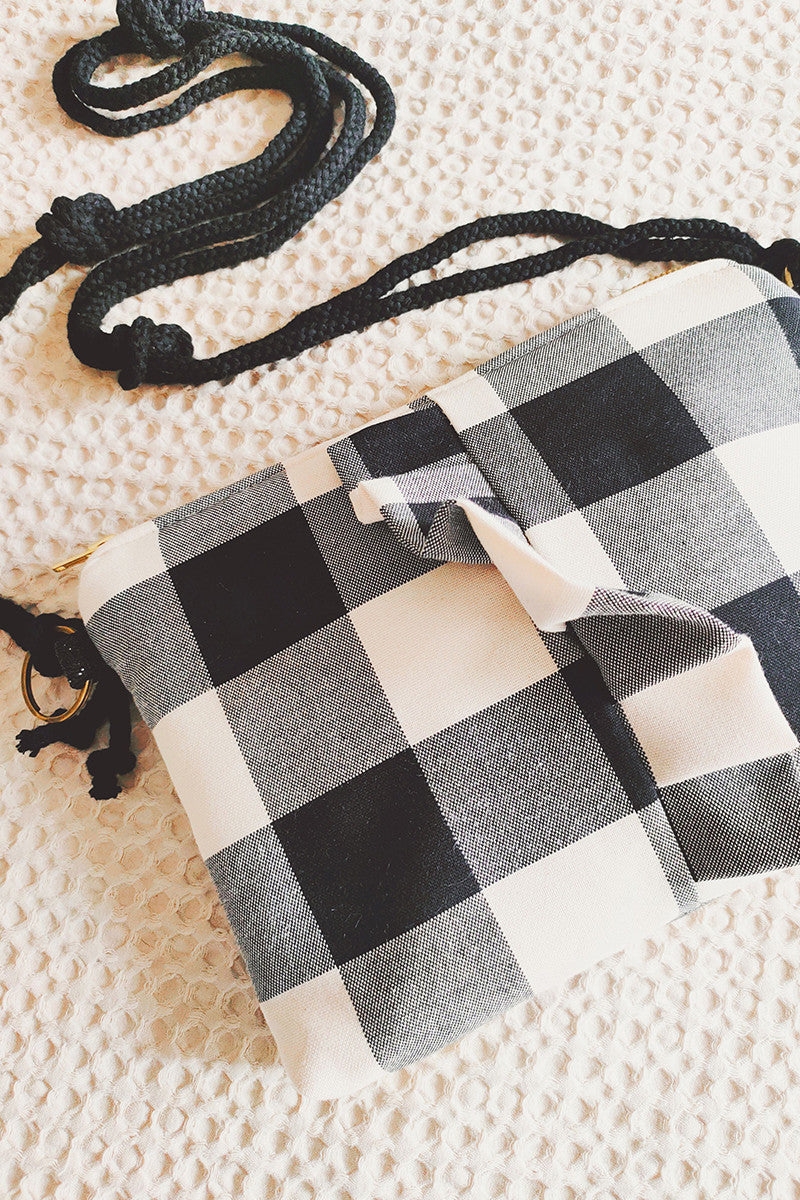 Bandolera Cíes maxi Vichy negro
