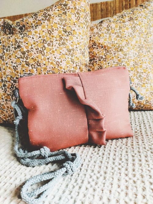 Bandolera Cíes rosa viejo