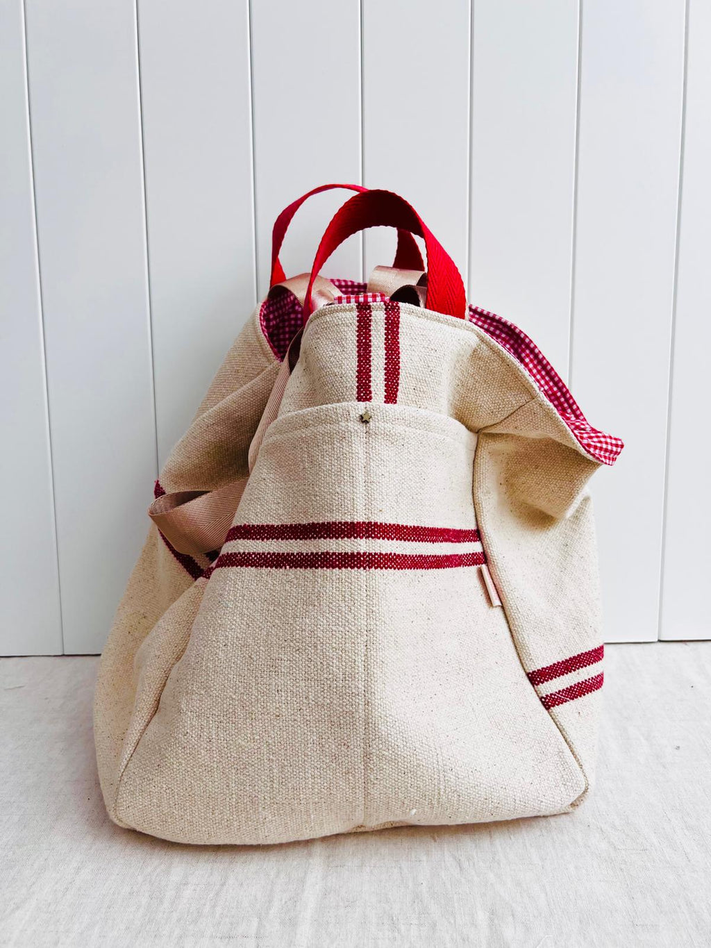 Maxi bolsa Provenzal rayita roja