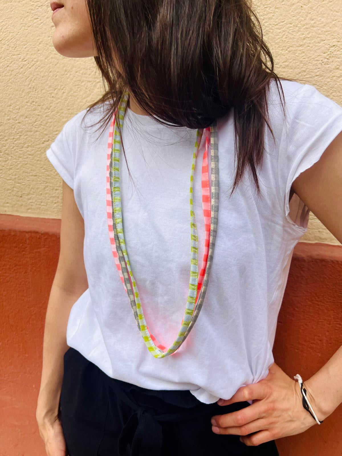 Collar Spaguetti vichy 2