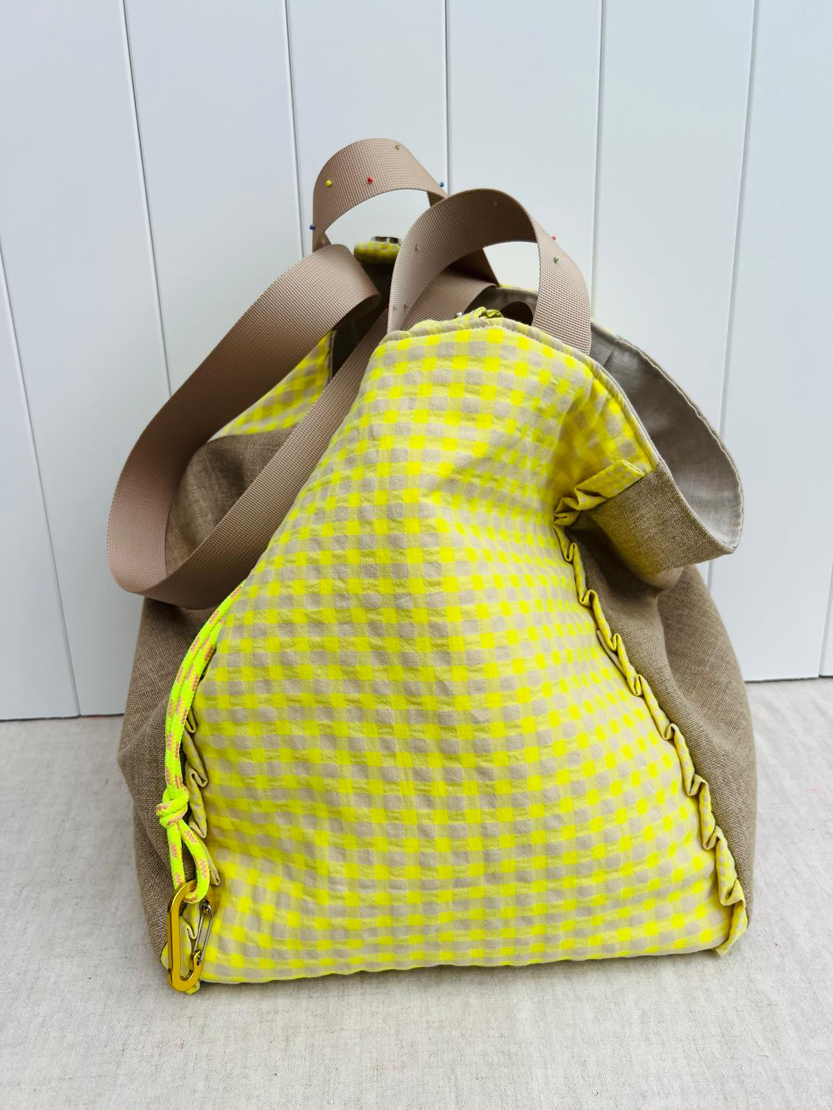 Maxi bolsa Bimba flúor limón