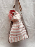Maxi bolsa bandolera rayas rosa nube
