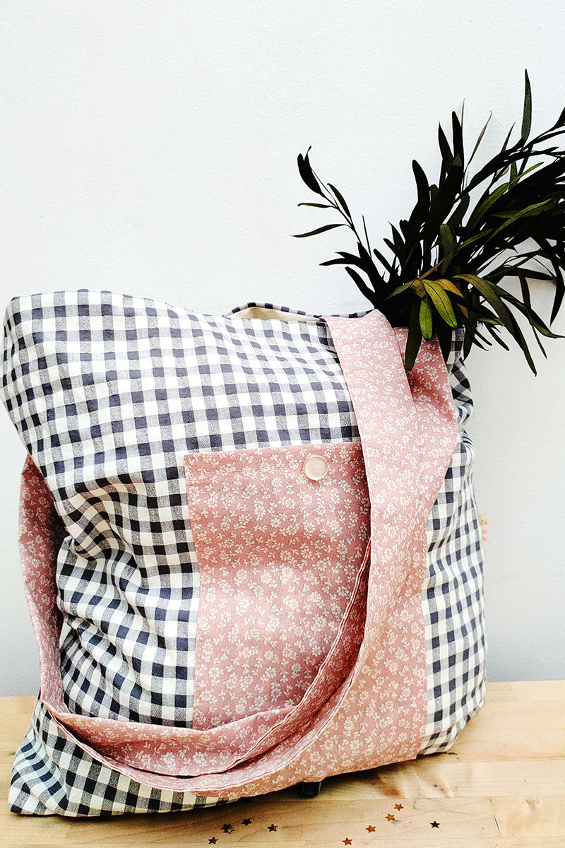 Pocket-bag vichy gris
